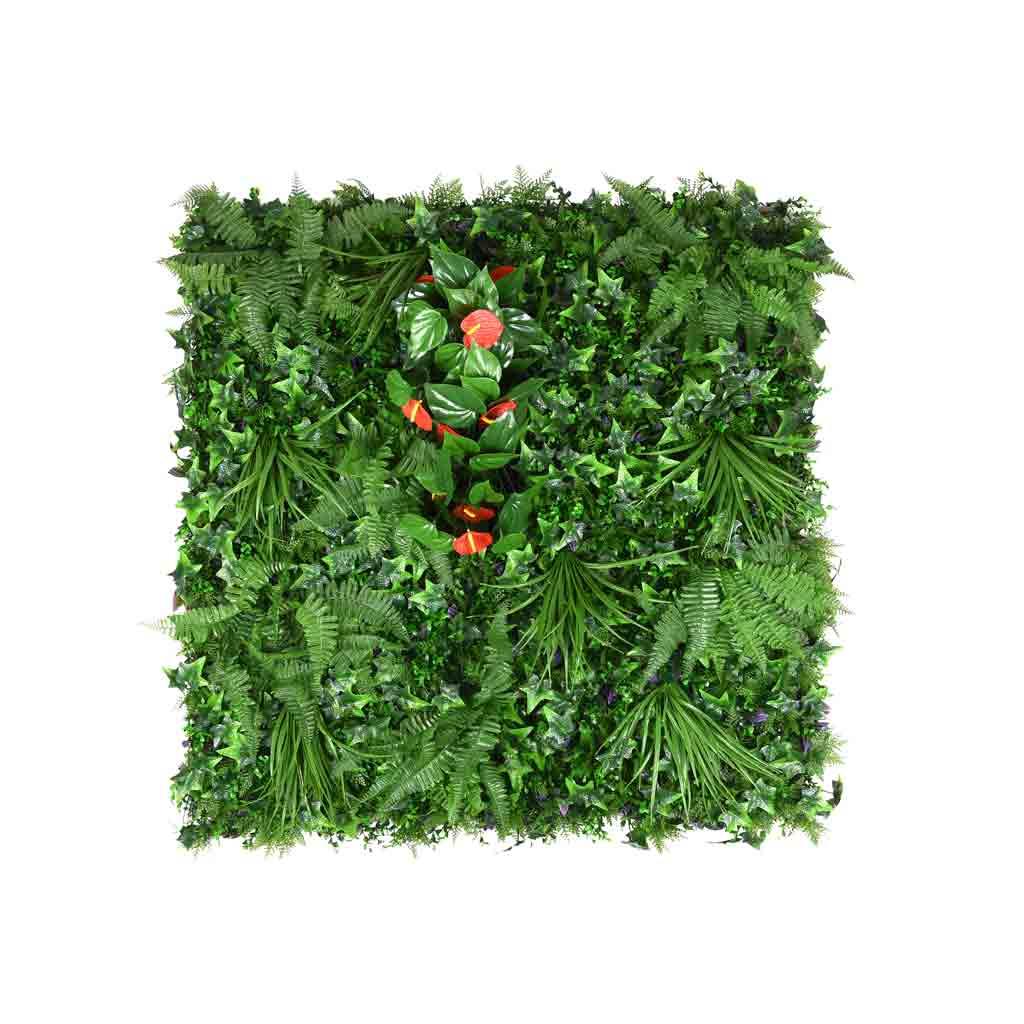 Syntetisk vertikal trädgård Tropical Faura 1x1 m