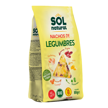 Glutenfreie Bio-Hülsenfrüchte-Nachos Sol Natural 80 g
