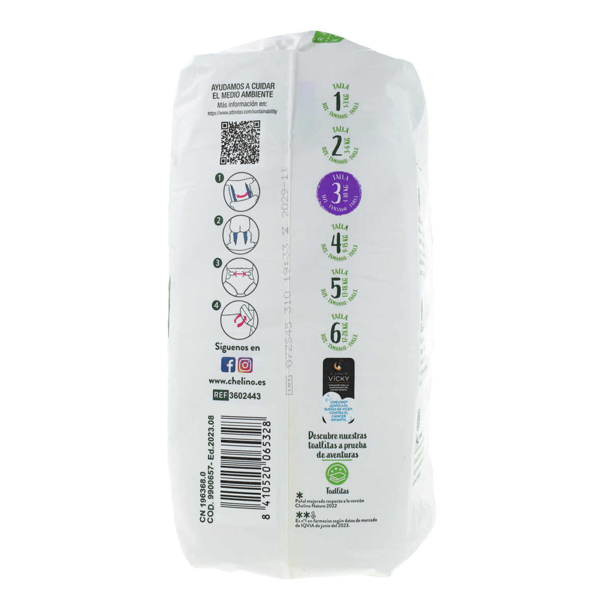 Pannolini T3 4-10 kg Chelino Nature 36 pezzi