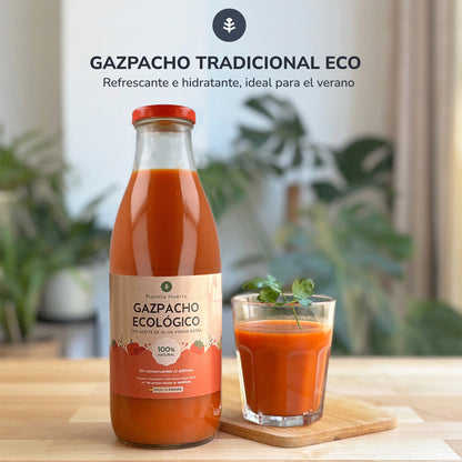 3er-Packung traditioneller Bio-Gazpacho mit nativem Olivenöl extra Planeta Huerto 1 l