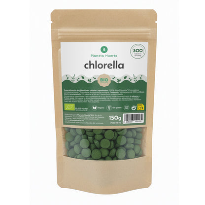 Biologische Chlorella 400 mg Planeta Huerto 300 tabletten