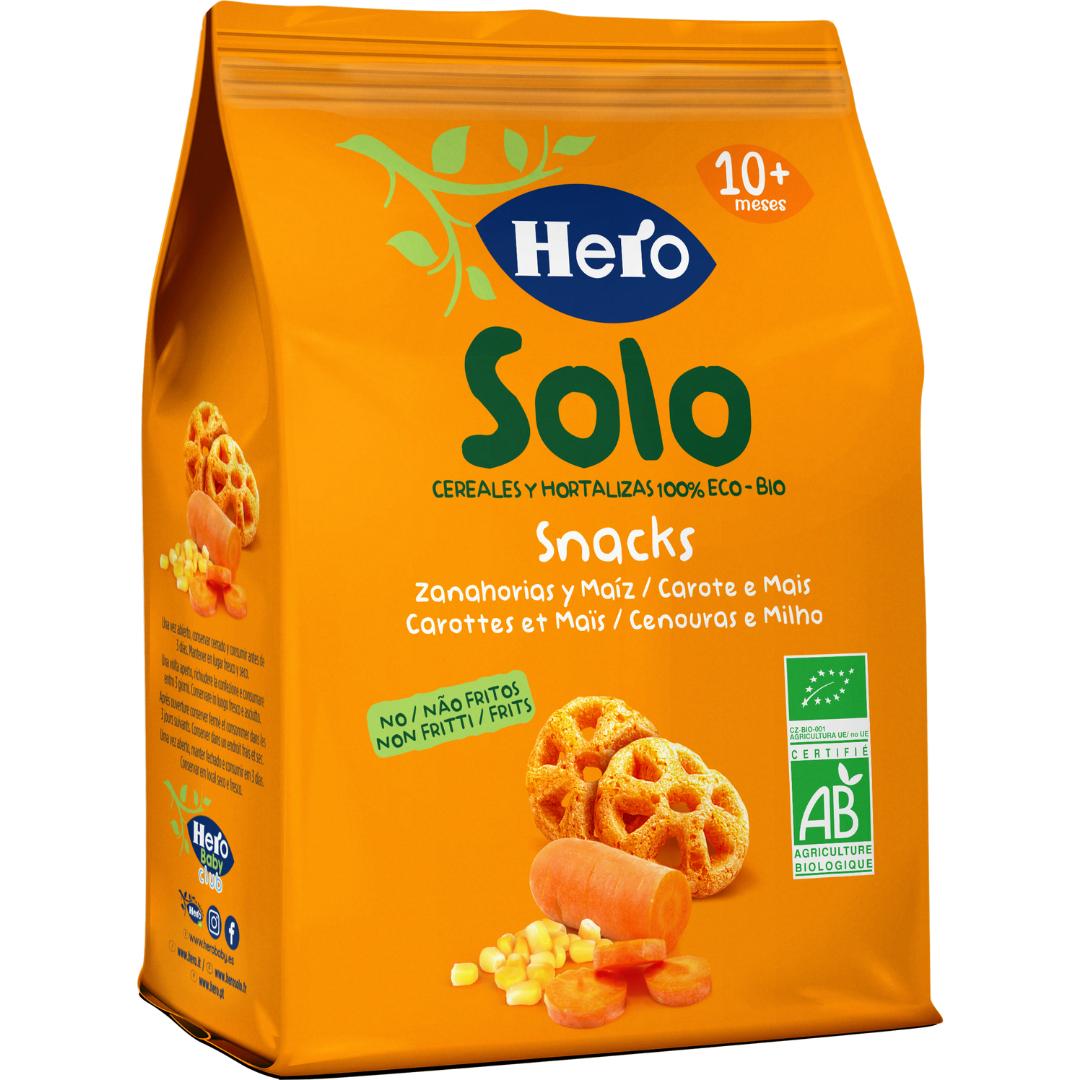 Bio-Snacks aus Karotten und Mais 40 g – Hero Solo