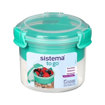 Contenitore ermetico rotondo per snack Sistema Breakfast To Go 530 ml