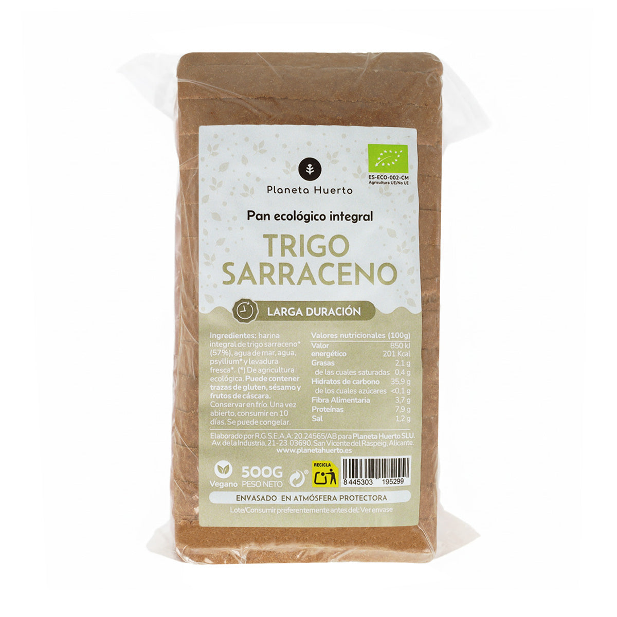 Pain complet au sarrasin ECO Planeta Huerto 500 g