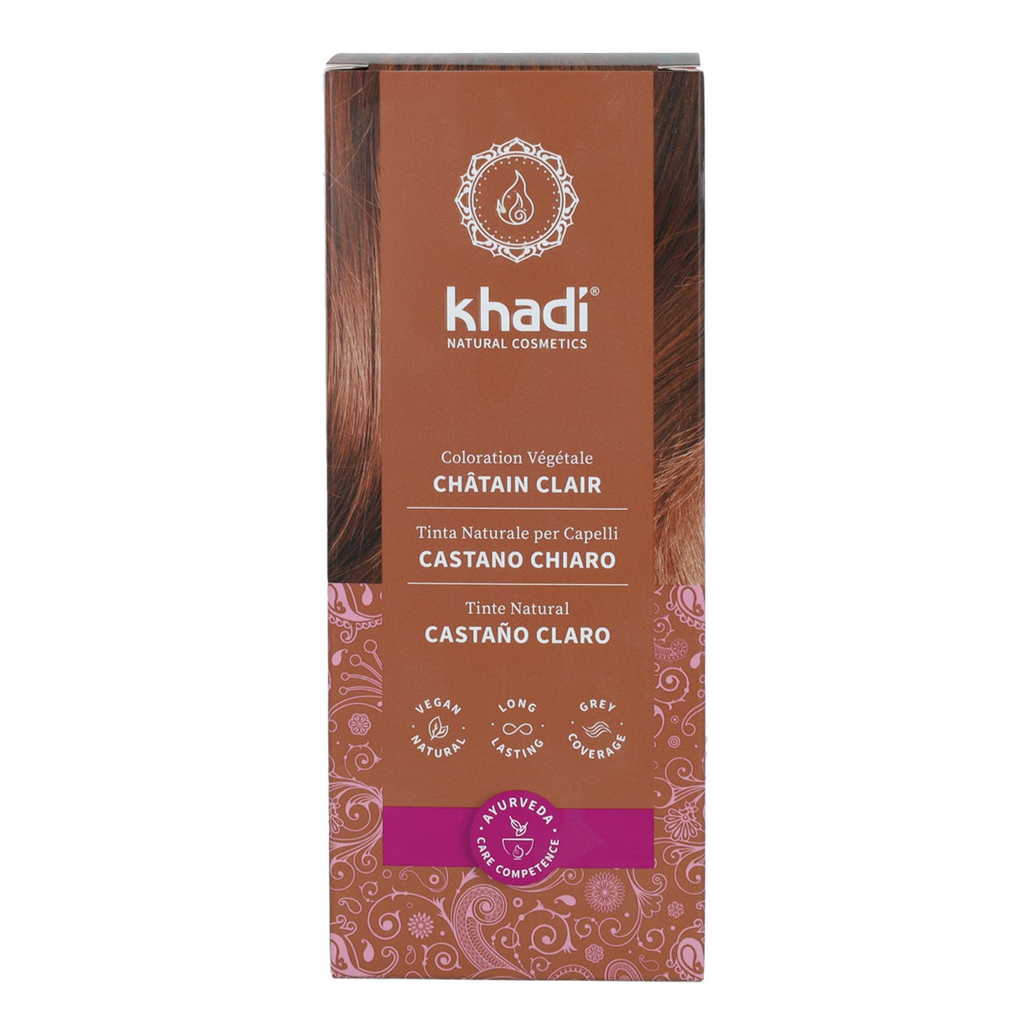 Tintura naturale color castano chiaro, Khadi, 100 g