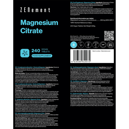 Zenement Magnesium Citrate 240 tablets