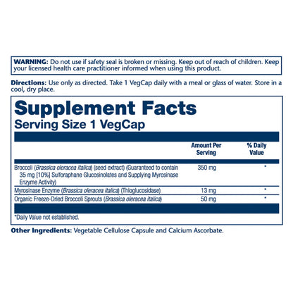 Extrait activé de graines de brocoli 350 mg 30 gélules