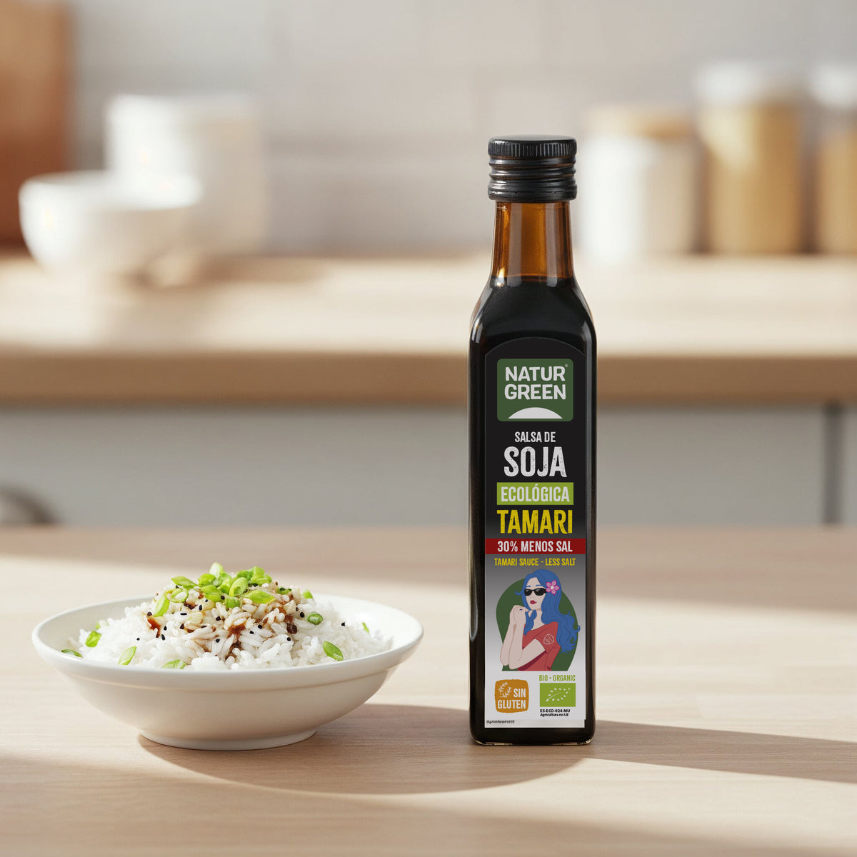 Bio-Tamari mit reduziertem Salzgehalt NaturGreen 250 ml
