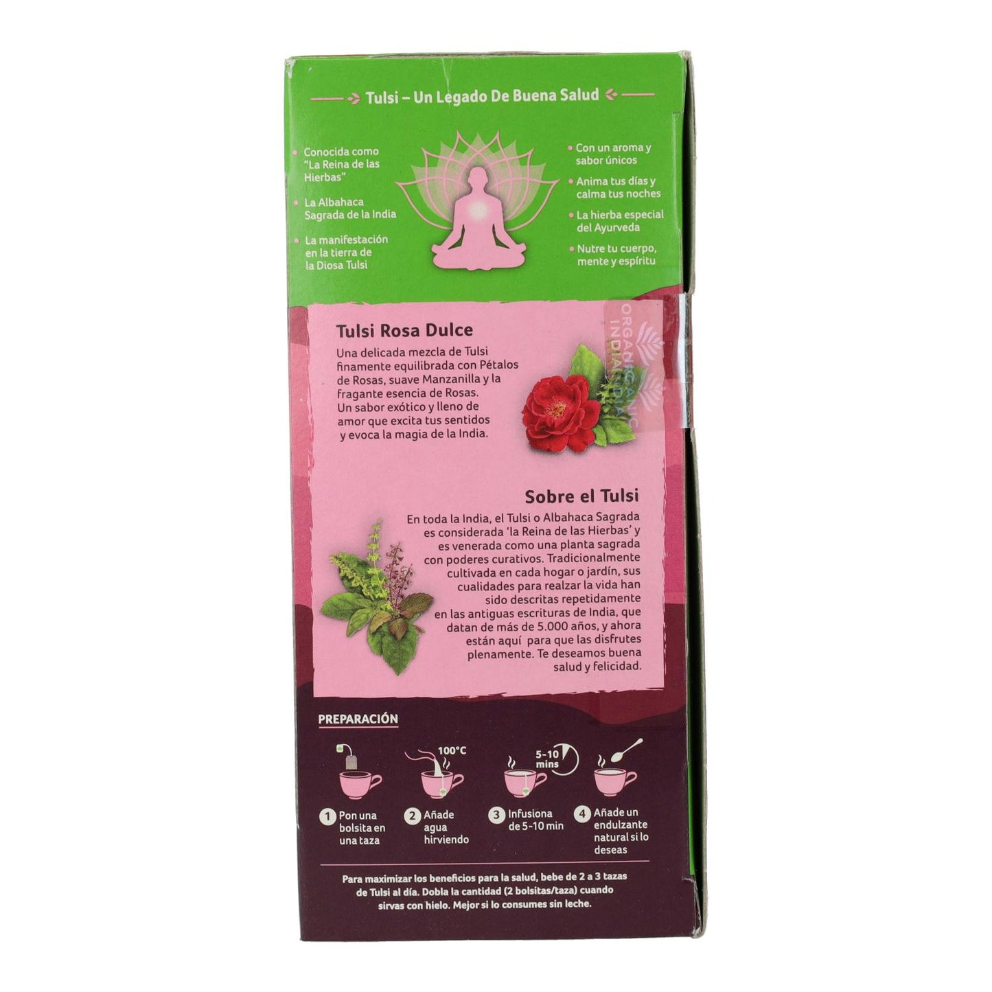 Tulsi Sweet Rose Organic India 25 tea bags
