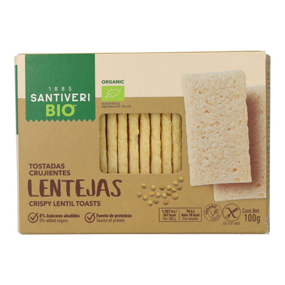 Leichte und knusprige Bio-Linsen-Toasts von Santiveri, 100 g