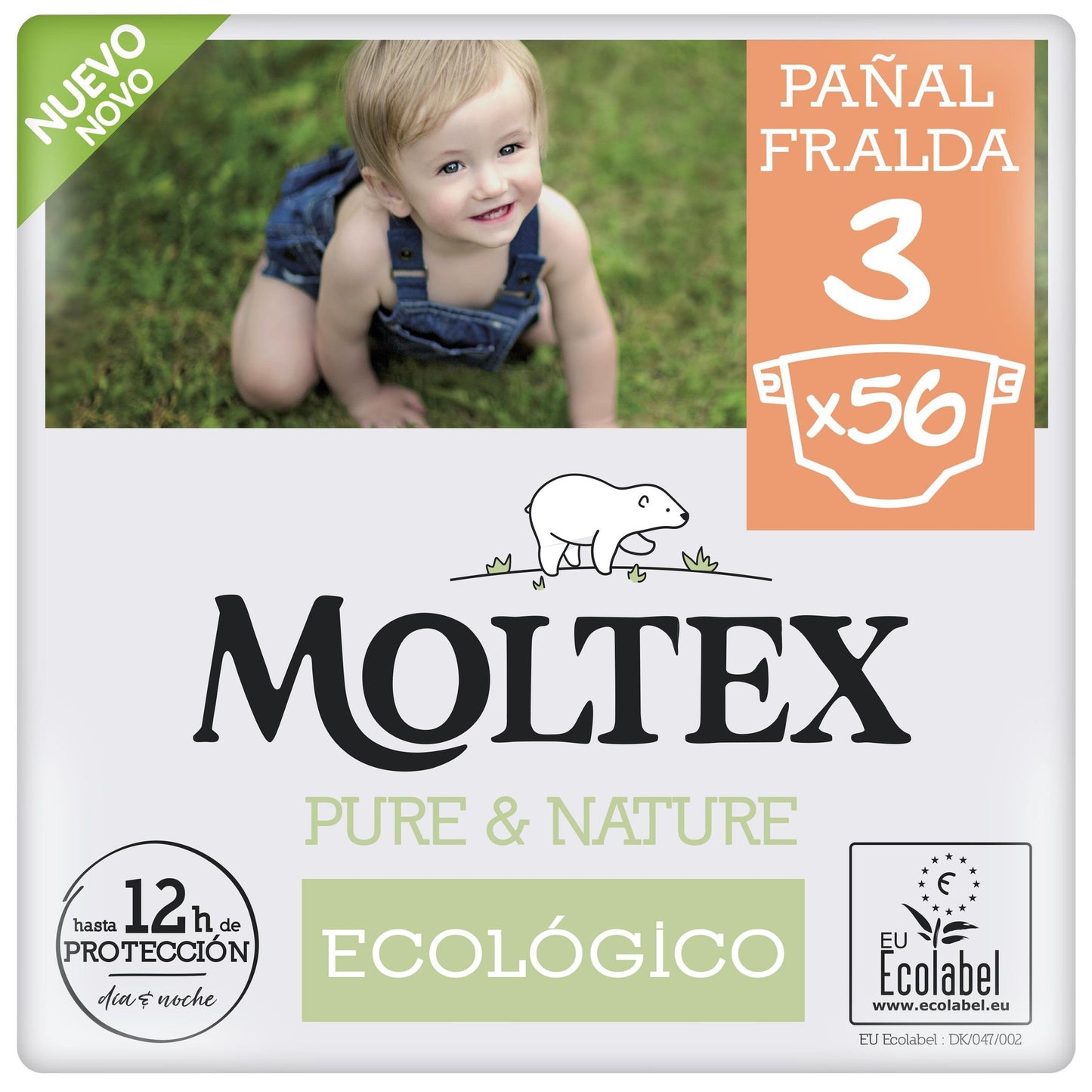Windeln T3 (4-10 kg)  Moltex Pure & Nature, 56 Stück