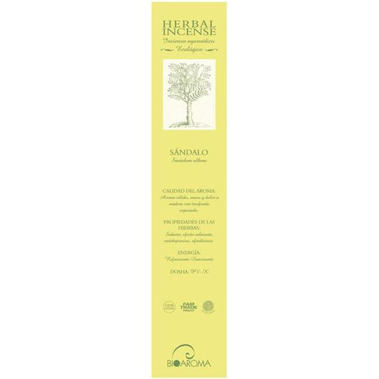 Bioaroma organic sandalwood incense, 12 sticks