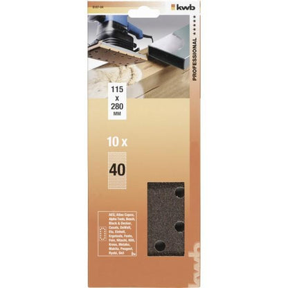 10 Schleifblätter für Exzenterschleifer 115 x 280 mm GR 240