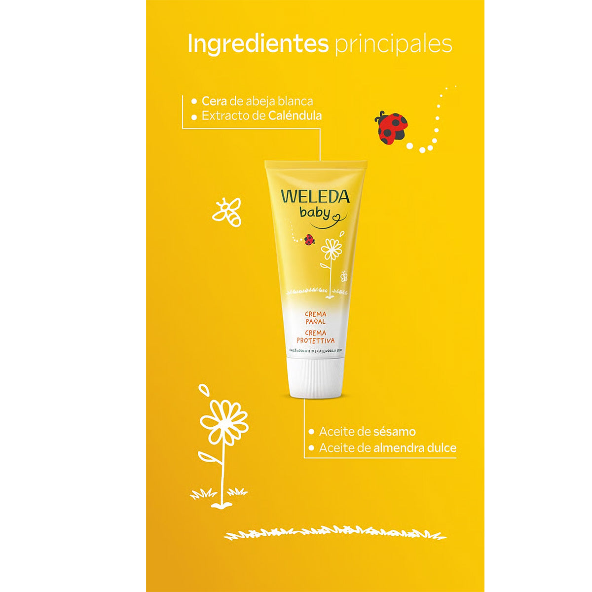 Crème pour les fesses à base de calendula Weleda, 75 ml