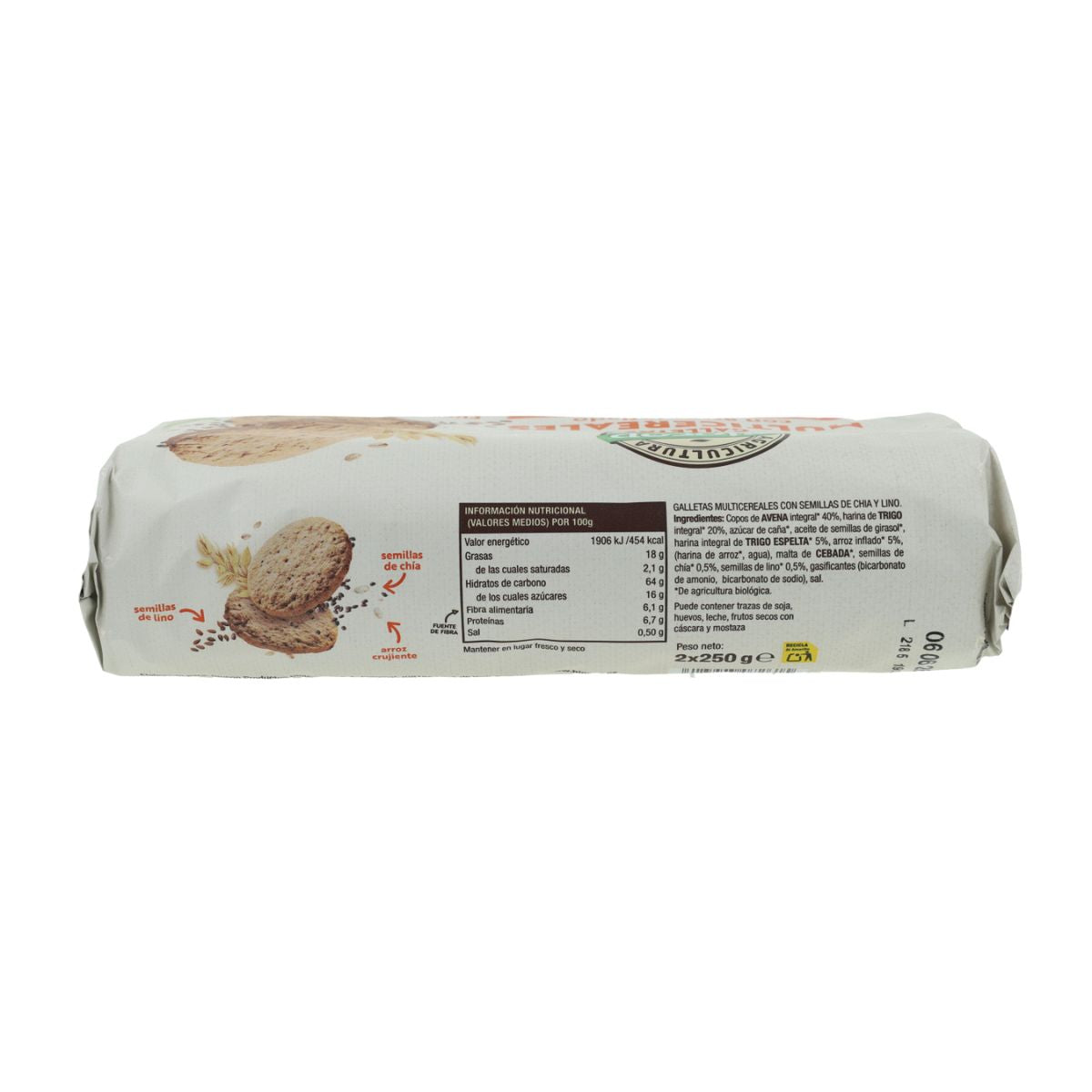 Biscotti multigrano con riso soffiato BIO Biocop 2 confezioni da 500 g