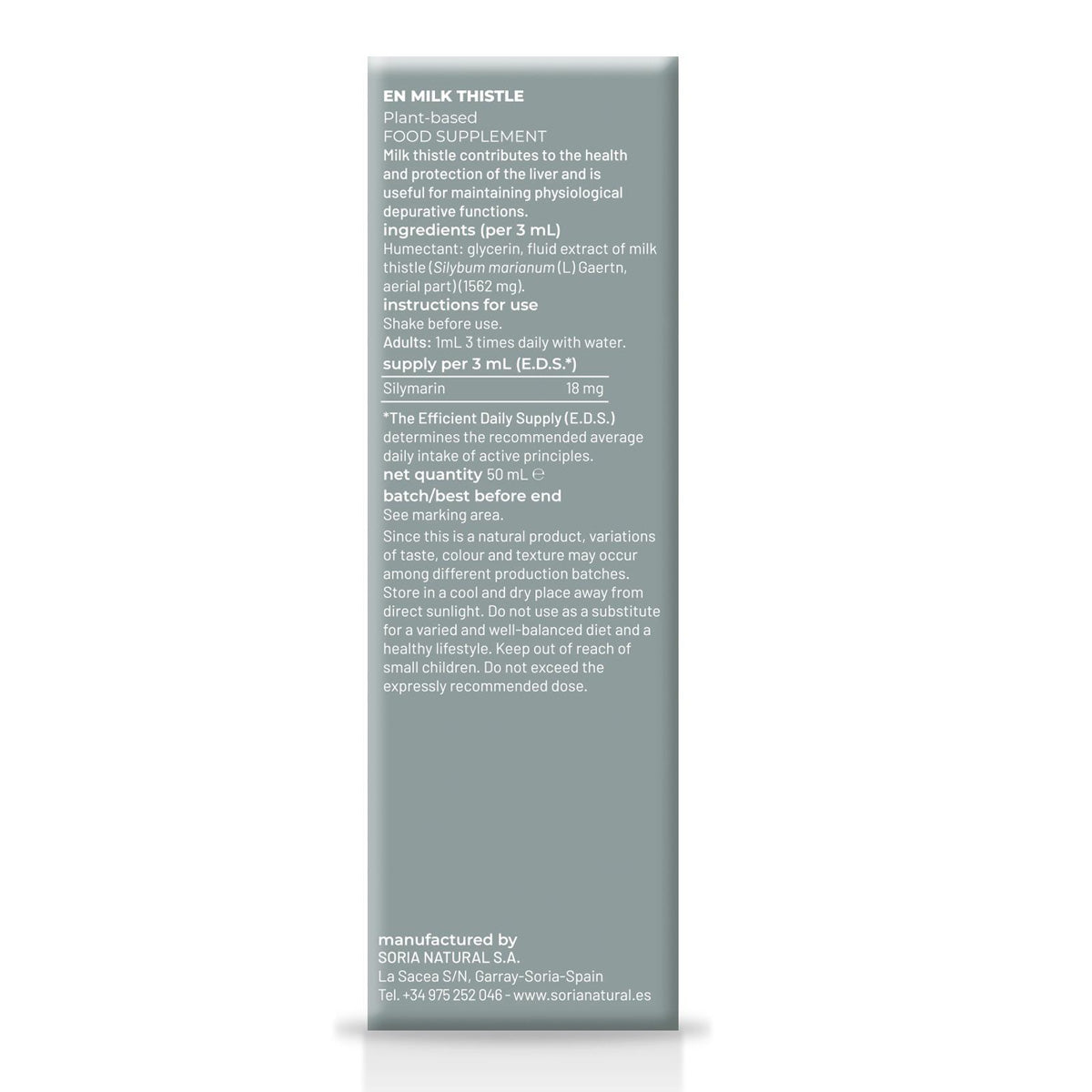 Lot de 3 extraits de chardon-Marie Soria Natural, 50 ml