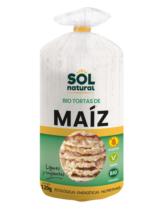 Glutenfria ekologiska majspannkakor Sol Natural 120 g
