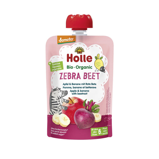 ZEBRA BEET – jabłko, banan, burak (od 6. miesiąca życia) Eco/Dem Holle 100 g