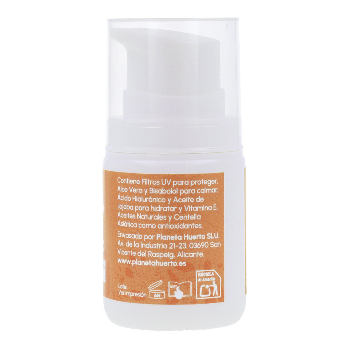 Crema de protección solar facial 100% mineral SPF50 Planeta Huerto 50 ml