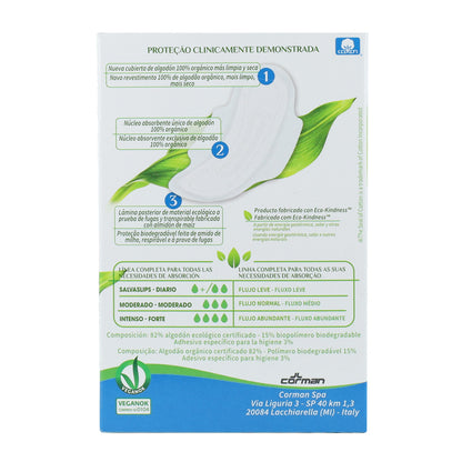 Podpaski z skrzydełkami w pojedynczych opakowaniach Organyc 10 szt.