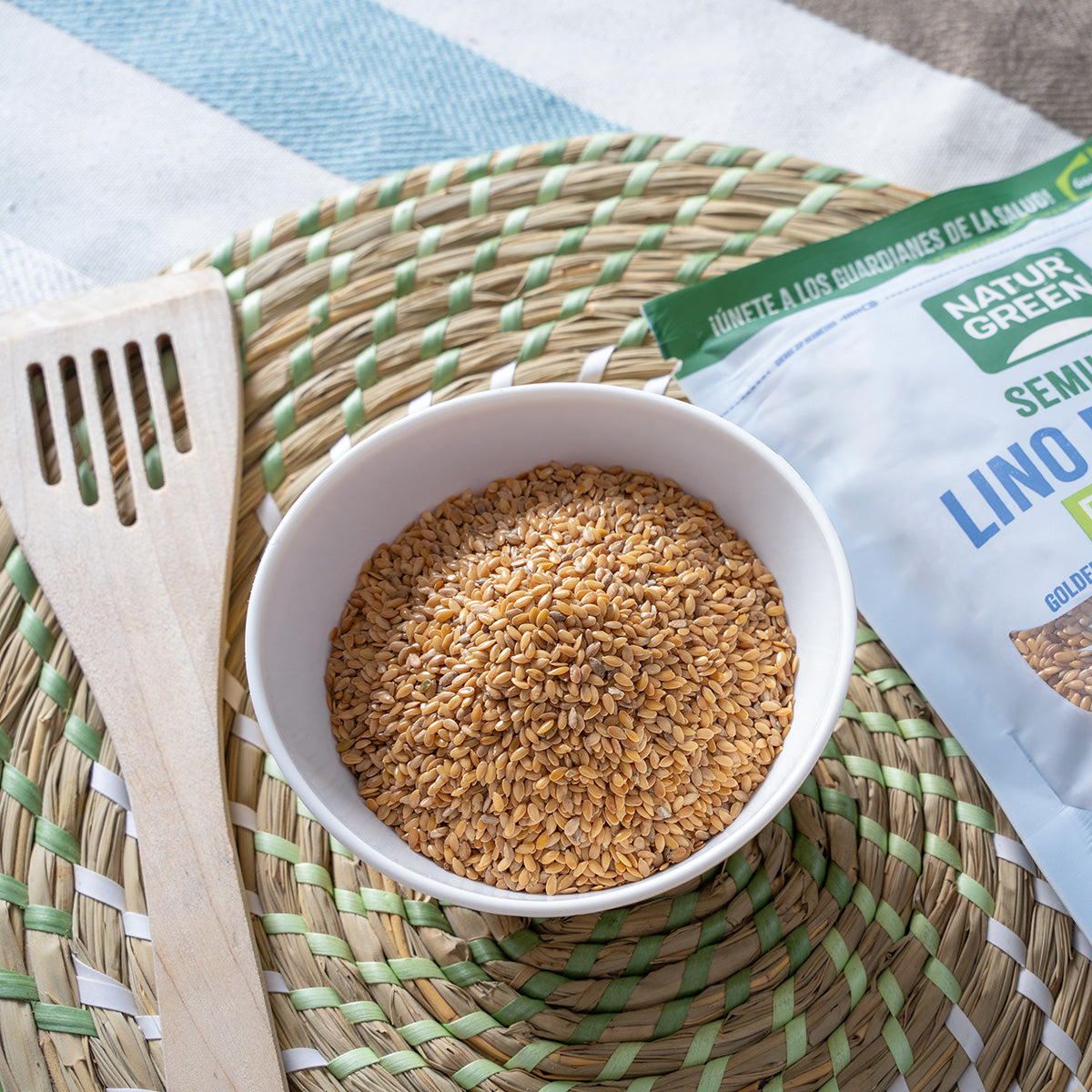 Goldfarbenes Leinen Naturgreen 500 g