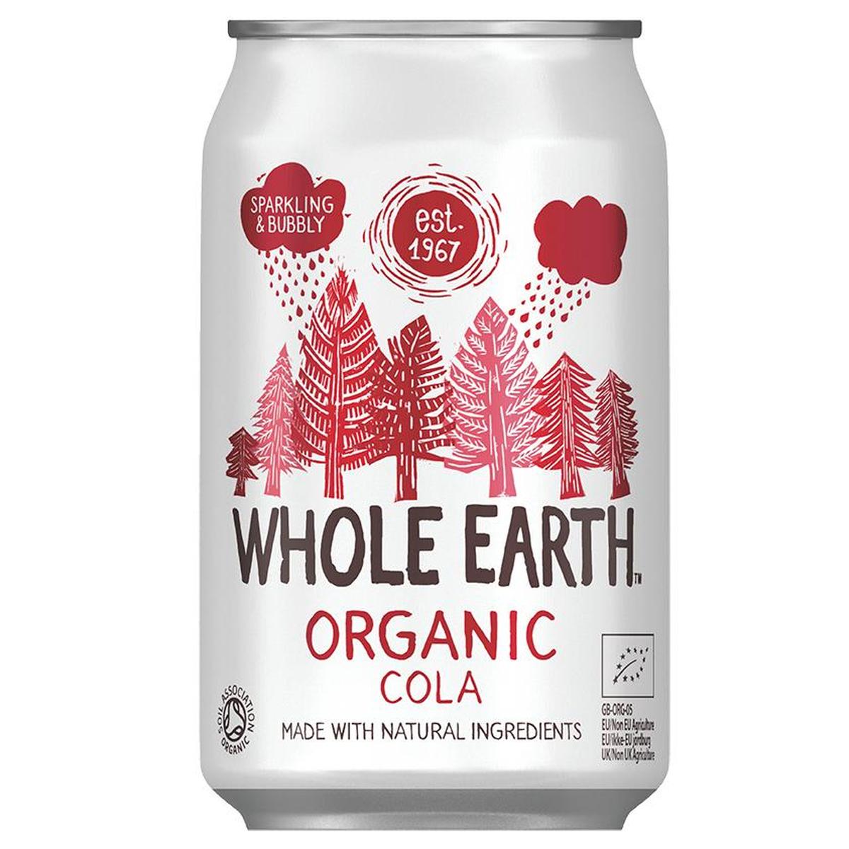 Pack of 6 Whole Earth Organic Cola Soft Drinks, 330 ml