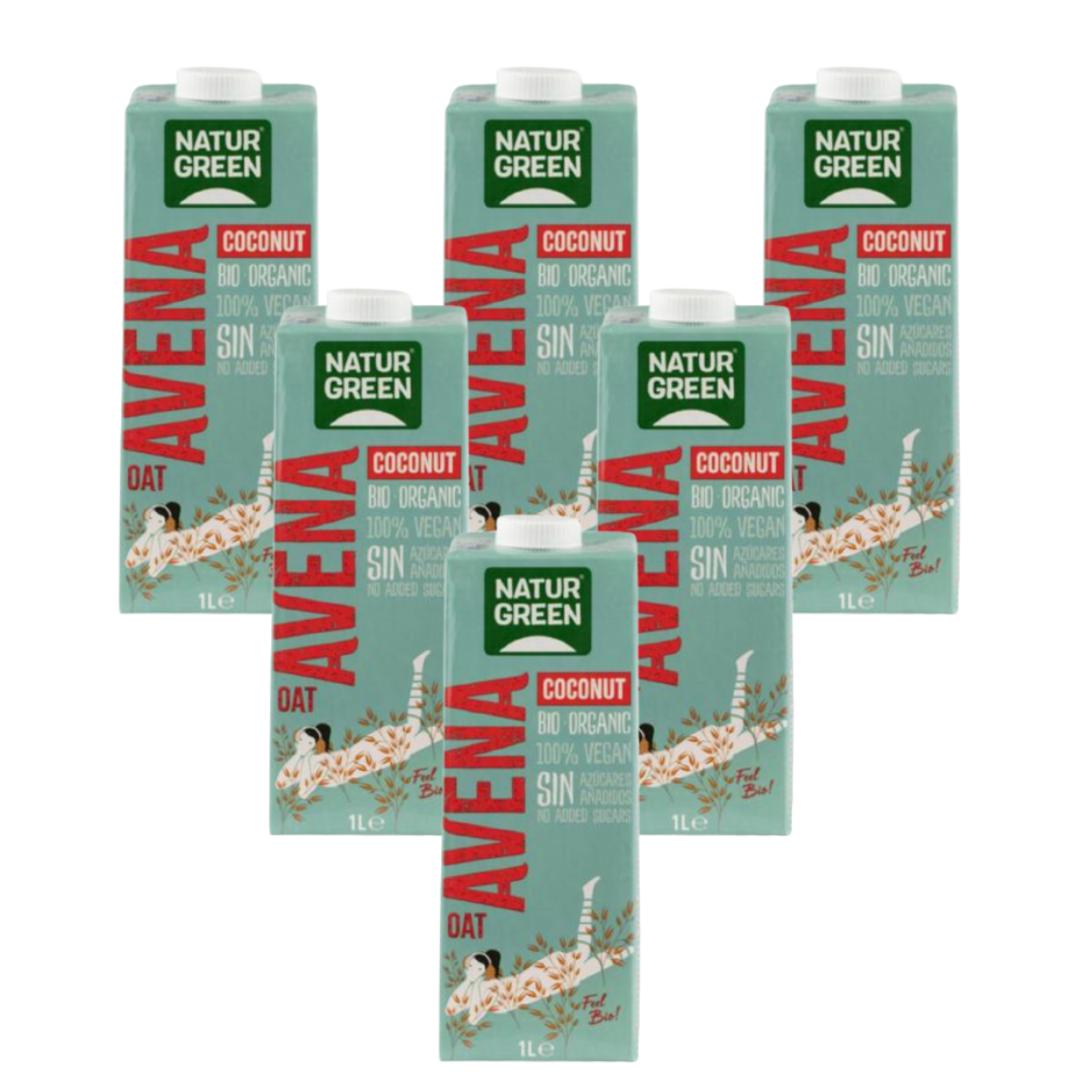 Opakowanie 6 szt. Napój owsiano-kokosowy Bio NaturGreen 1 l