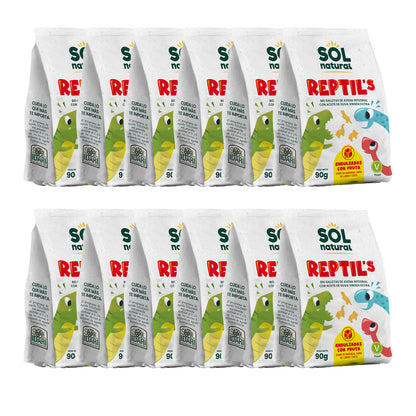 12er-Pack Bio-Kekse mit Hafer und Früchten für Kinder Sol Natural 90 g