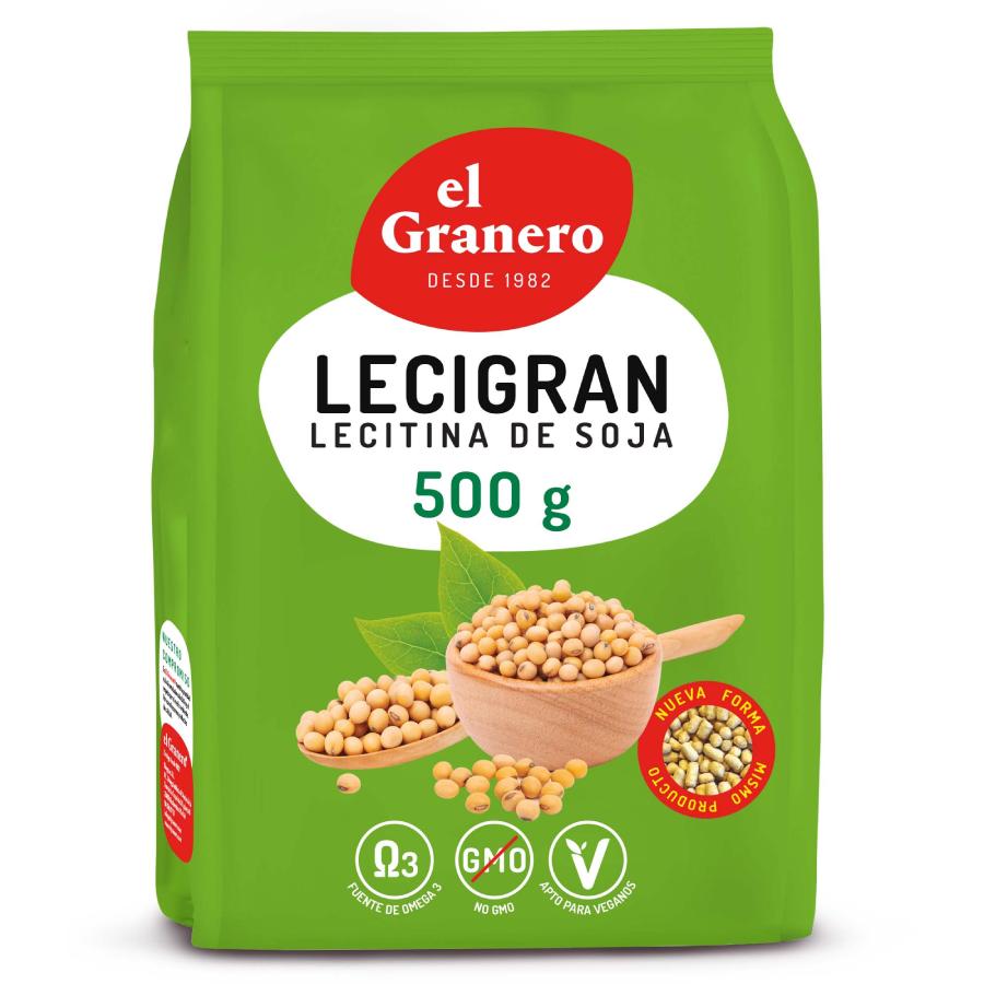 Lecigran Lécithine de soja IP sans OGM, El Granero, 500 g