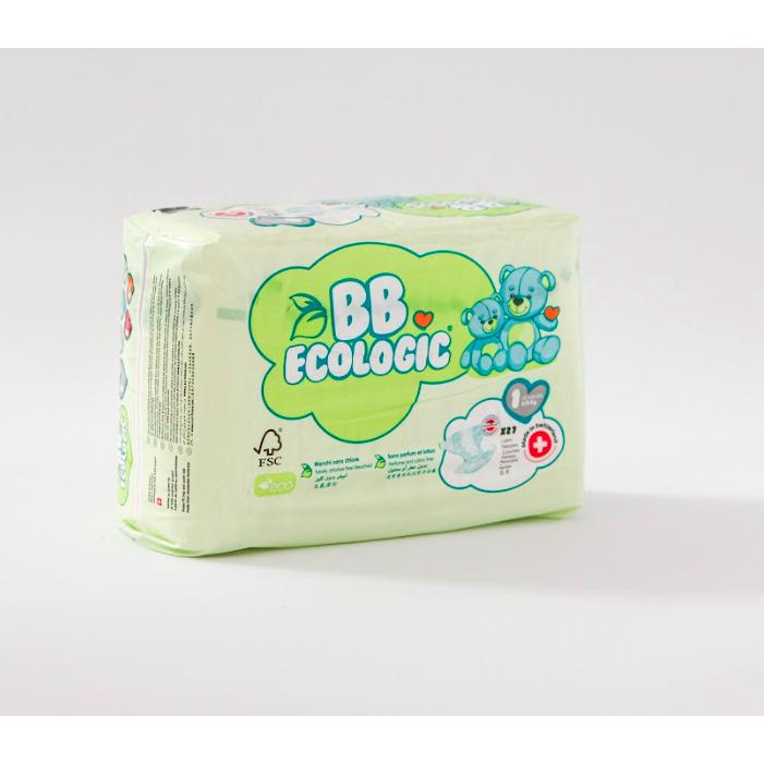BBECOLOGIC Organic Nappies Size 1 Newborn 27 pcs