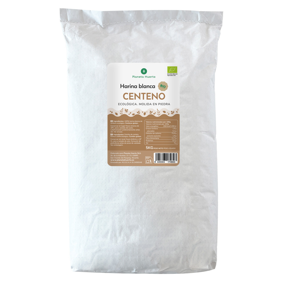 White Rye Flour Eco Planeta Huerto 5 Kg