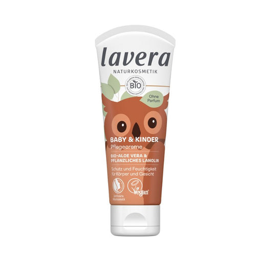Lavera Ultra Sensitive Moisturising Cream for Babies & Children with Aloe, Lanolin and Shea Butter, 75 ml