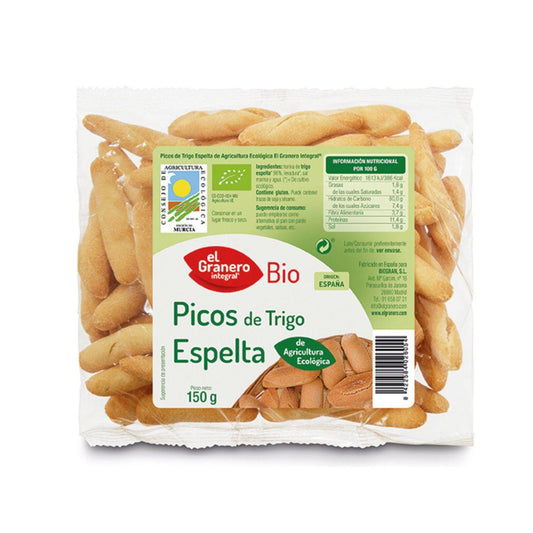 Gressins de blé d'épeautre bio El Granero, 150 g
