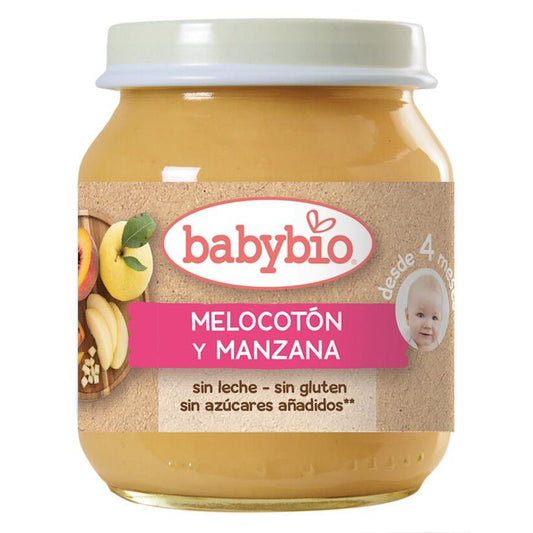 Tarrito Melocotón y Manzana Babybio 130g