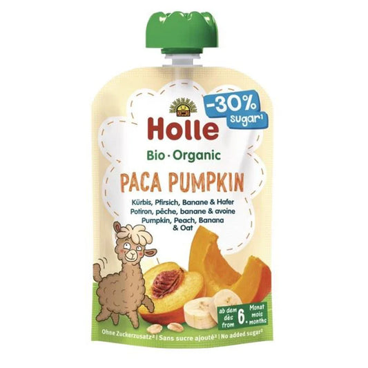 Smoothie BIO z dyni, brzoskwini, banana i owsa (od 6. miesiąca życia) PACA PUMPKIN Holle 100 g