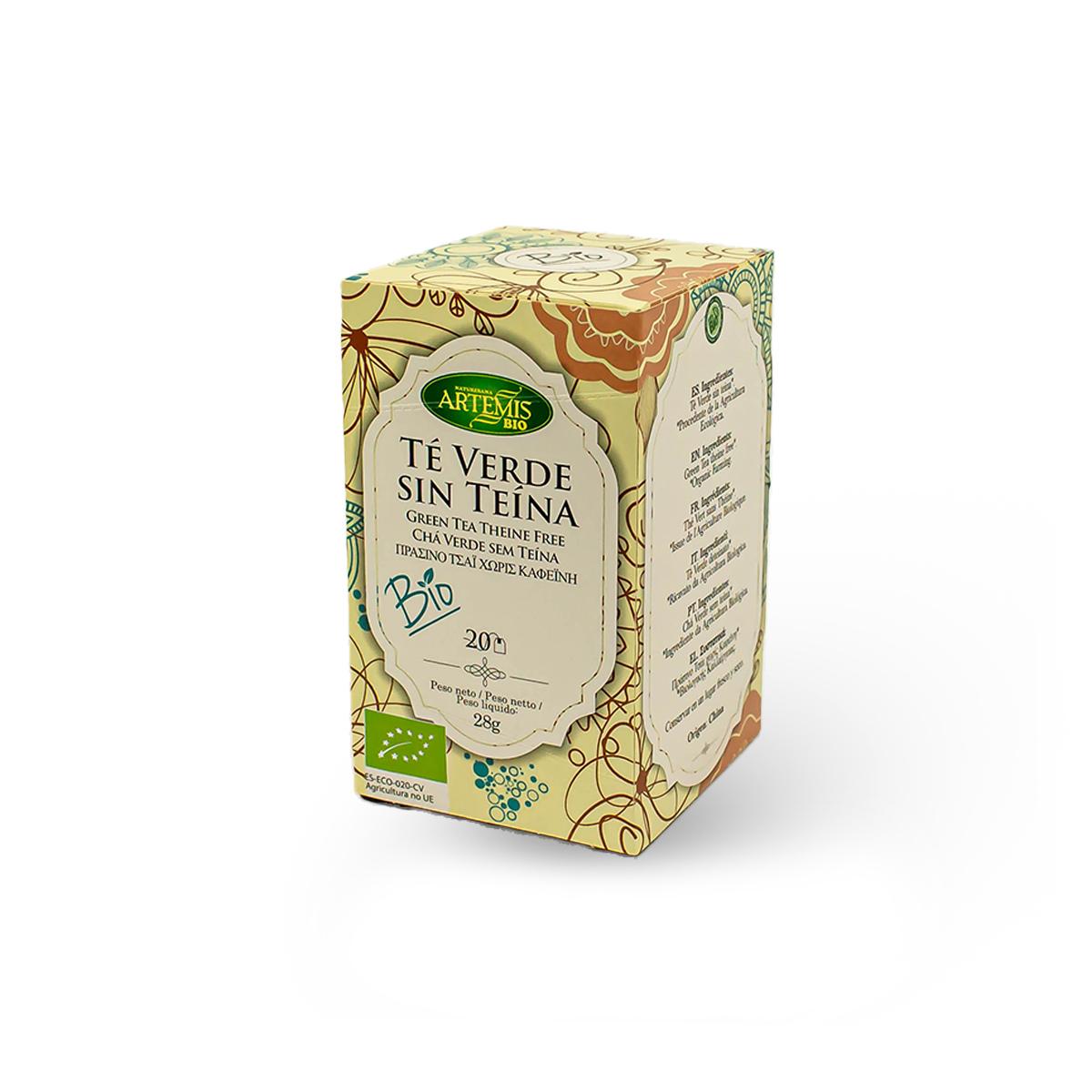 Thé vert Artemis sans caféine, 20 sachets