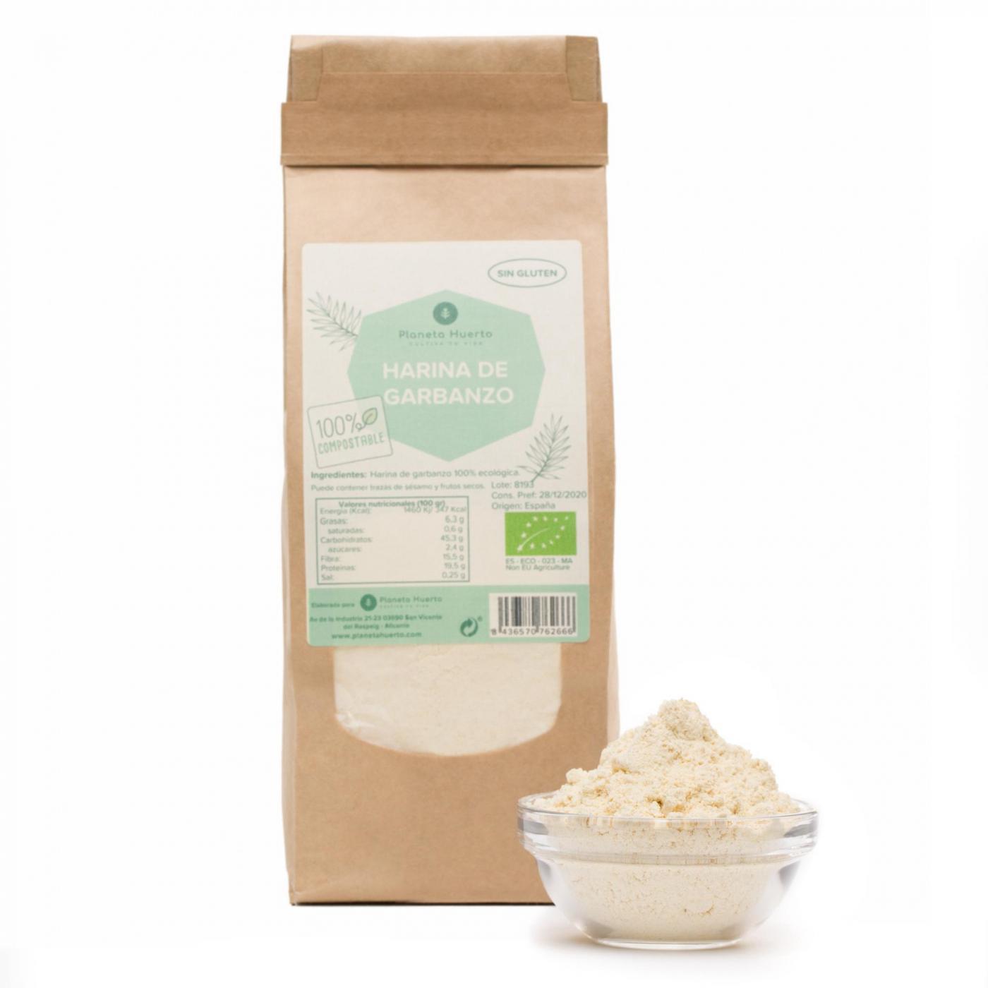Farine de pois chiches sans gluten ECO Planeta Huerto 1kg