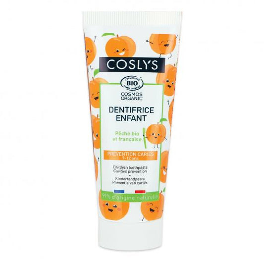 Tandkräm med persikosmak för barn 7-12 år Coslys 50 ml