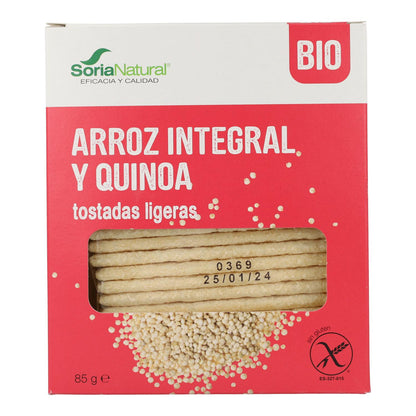 Bio-Vollkornreis- und Quinoa-Toasts glutenfrei Soria Natural 85 g