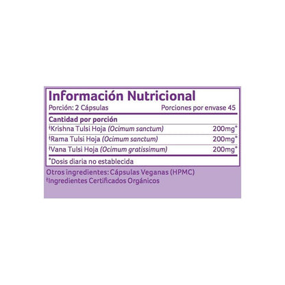 Tulsi Organic India 90 Kapseln