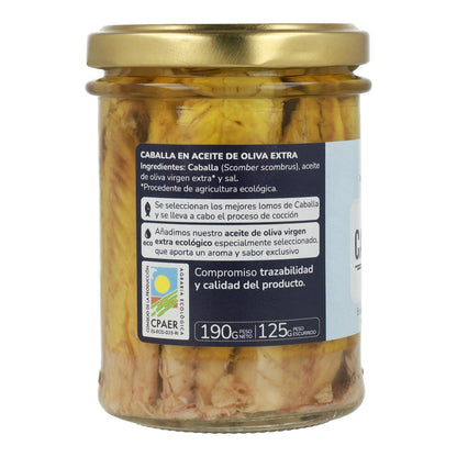 Opakowanie 12x Makrela w oliwie z oliwek extra virgin ECO Planeta Huerto 190 g