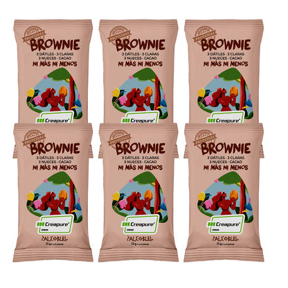 Pack of 6 Paleobull brownie bars, 55 g