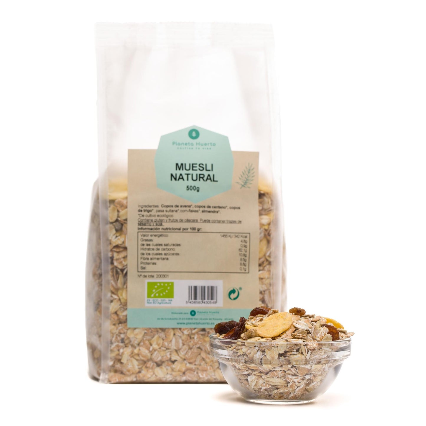 Natural muesli with sultanas ECO Planeta Huerto 500 g