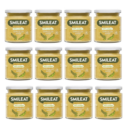 12er-Pack Smileat Bio-Gemüsegläschen mit Quinoa, 230 g