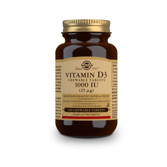 Vitamine D3 1000 IE, 100 kauwtabletten van 25μg
