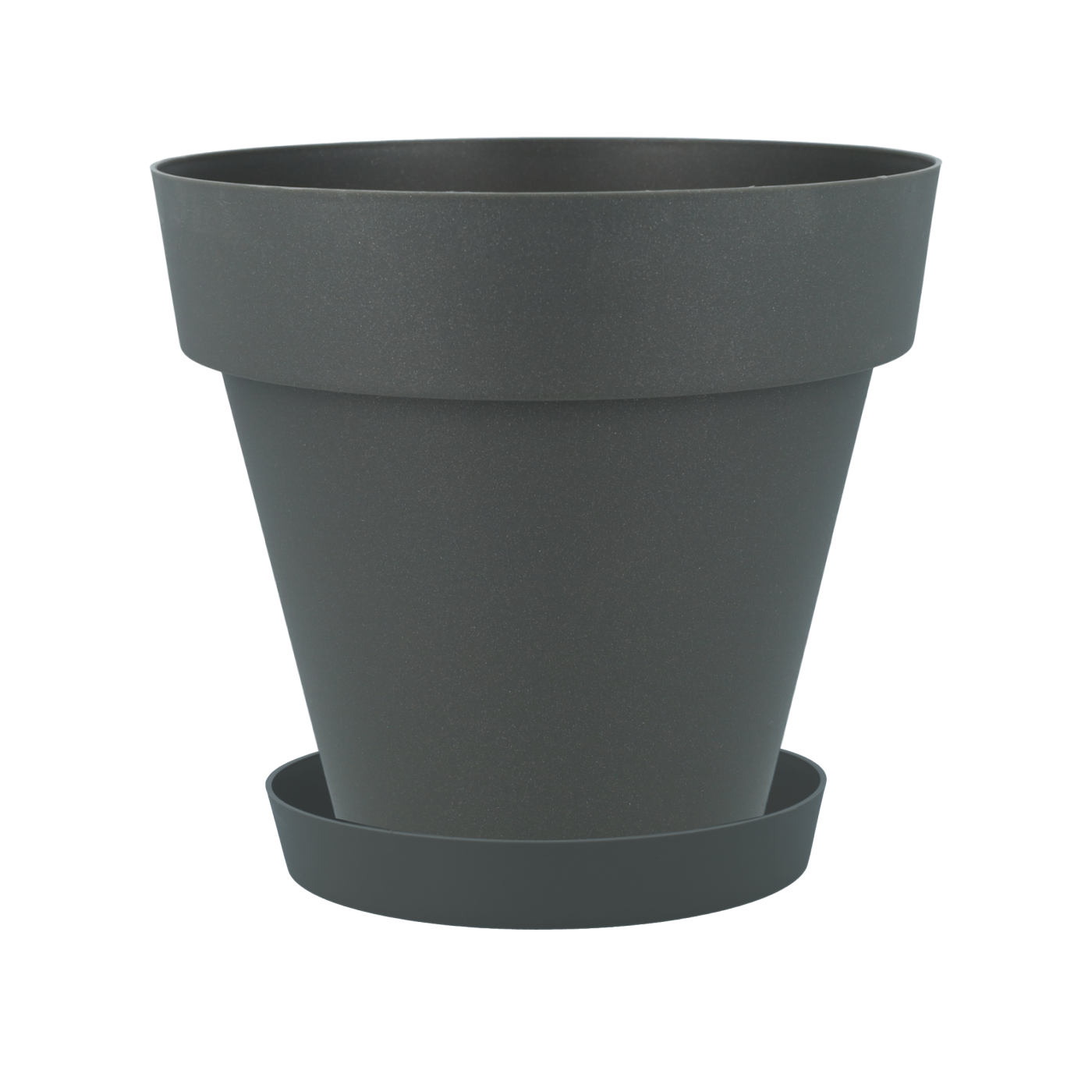 Pack pot avec soucoupe couleur anthracite Tes 26 x 24 cm