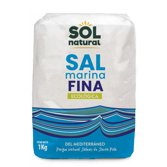 Fijne biologische zeezout Sol Natural 1 kg