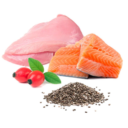 Nourriture humide Barf pour chats Michi mimos BIO (dinde et saumon) Puromenu 100 g