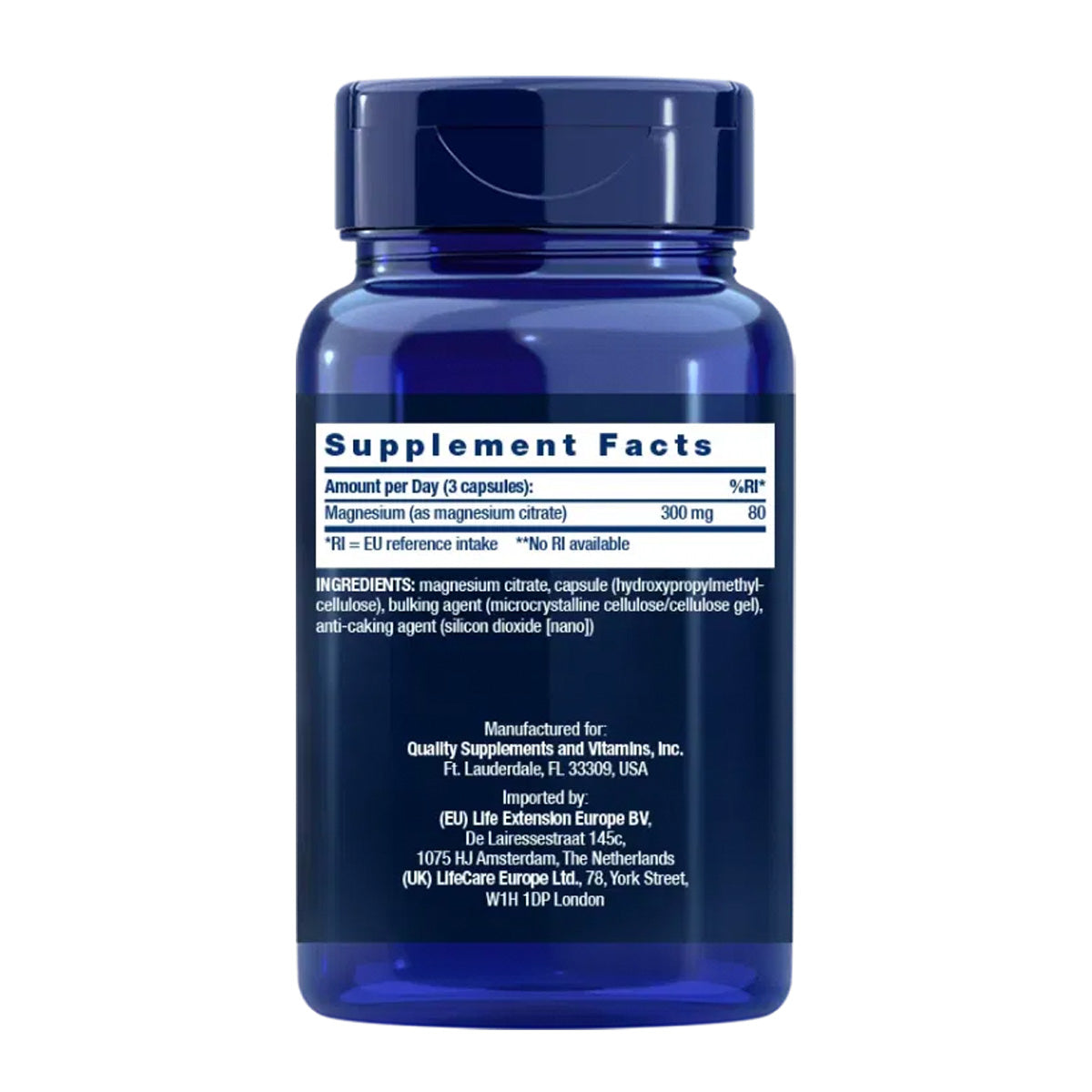 Magnesium (citraat) 100 mg, Life Extension 100 capsules