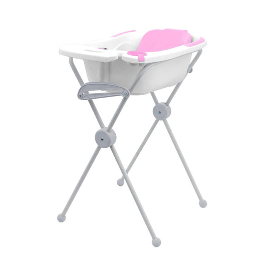 Anatomisk rosa badbalja med stöd Olmitos